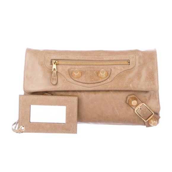 Balenciaga Giant 21 Envelope Clutch Gold Bag - Picture 1 of 10